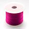 Nylon Braided Cord, Medium Violet Red, 3.0mm, about 27.34 yards(25m)/roll