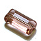 K9 Glass, Imitation Austrian Crystal Beads, Grade AAA, Faceted, Rectangle, Light Salmon, 10x15.5x7mm, Hole: 0.9~1mm