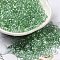 Baking Glass Seed Beads, Peanut, Dark Sea Green, 5.5~6x3~3.5x3mm, Hole: 1~1.2mm, about 4000pcs/pound