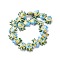 Handmade Porcelain Beads, Hand Painted Ceramic Beads, Fish, Green, 17~18x21~22x7~7.5mm, Hole: 2mm