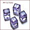 K9 Glass, Imitation Austrian Crystal Beads, Grade AAA, Faceted, Cube, Lilac, 4x4x4mm(size within the error range of 0.5~1mm), Hole: 0.7~0.9mm