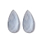 Glass Cabochons, Teardrop, Faceted, Light Steel Blue, 18x9x4mm
