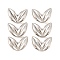 Tibetan Style Alloy Beads, Leaf, Antique Silver, 6x8.5x3mm, Hole: 1.2mm