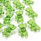 Transparent Acrylic Beads, Bear, Green, 37x28x13mm, Hole: 2.5mm, about 133pcs/500g
