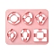 ABS Cookie Cutters, Square/Kite/Teardrop, Pink, 100x120mm