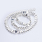Electroplate Non-magnetic Synthetic Hematite Beads Strands, Rectangle, Silver Plated, 8x4x2mm, Hole: 1mm, about 98~102pcs/strand, 15.5 inch(39.5cm)