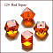K9 Glass, Imitation Austrian Crystal Beads, Grade AAA, Faceted, Cornerless Cube Beads, Dark Orange, 4x4x4mm, Hole: 0.7~0.9mm