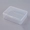 Plastic Bead Containers, Rectangle, Clear, 14.4x10.8x4.75cm, Inner Diameter: 13.9x10cm