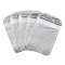 Translucent Plastic Resealable Packaging Bags, Rectangle, Silver, 11x7x0.03cm