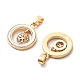 Brass Micro Pave Cubic Zirconia Pendants&nbsp;KK-L222-014G-2