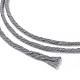 工芸品の編み物用の綿糸  グレー  3mm  約109.36ヤード（100m）/ロール&nbsp;KNIT-PW0001-01-33-3