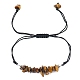 Natural Tiger Eye Braided Bead Bracelets&nbsp;PW-WG14195-10-1