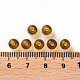 透明なアクリルビーズ  ラウンド  ゴールデンロッド  6x5mm  穴：1.8mm  約4400個/500g&nbsp;MACR-S370-A6mm-737-4
