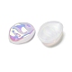 ABSプラスチック製カボション  虹色の  オーバル  貝殻色  11x8.5x2.5mm&nbsp;FIND-B043-05-1