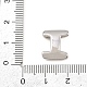 真鍮ビーズ  長持ちメッキ  ラックめっき  鉛フリー＆カドミウムフリー  プラチナ  文字I  14x12x4.5mm  穴：11x3mm&nbsp;KK-B167-27P-I-3