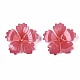 プラスチックビーズ  花  サクランボ色  23x23.5x4mm  穴：1.2mm&nbsp;KY-N015-66-2