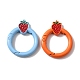 Spray Painted Alloy Spring Gate Rings&nbsp;PALLOY-R141-04-2