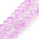 透明ガラスビーズ連売り  花  プラム  11~12x7.5~8mm  穴：1.4mm  約50個/連  11.42''（29センチメートル）&nbsp;LAMP-H061-01C-03-1