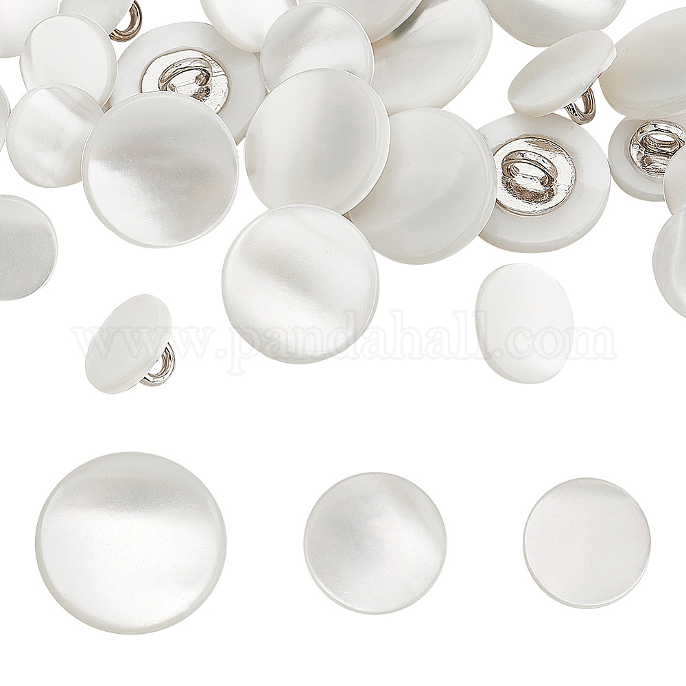 Wholesale 30Pcs 3 Styles 1-Hole Shell Shank Buttons - Pandahall.com