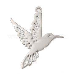 メッキ真鍮細工のペンダントラック  長持ちメッキ  カドミウムフリー＆ニッケルフリー＆鉛フリー  鳥のチャーム  プラチナ  21x17x0.3mm  穴：1.2mm
