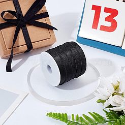 ポリエステル弾性ショルダーストラップ  プラスチック製の空のスプール付き  ブラジャーの縫製用  ブラック  10mm  約10.94ヤード（10m）/ロール&nbsp;EC-NB0001-05B