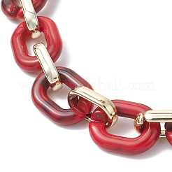 4Pcs 4 Colors Acrylic with CCB Plastic Oval Link Chain Purse Decorative Chains&nbsp;AJEW-BA00177