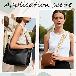 Rhombus Pattern Nylon Canvas Handbag Webbing Bag Straps&nbsp;FIND-CN0002-38A