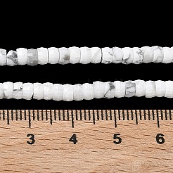 天然ハウライトヒシビーズ連売り  多面カット  ロンデル  4x2mm  穴：1mm  約161個/連  14.76''（37.5センチメートル）&nbsp;G-A299-A08-01