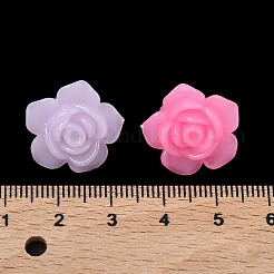プラスチックビーズ  模造ゼリー  花  ミックスカラー  18x18.5x11.5mm  穴：2mm  約454個/500g&nbsp;KY-F023-10