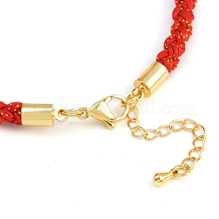 4MM Braided Nylon Cord Bracelets&nbsp;FIND-A057-01G-22