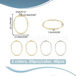 40Pcs 2 Colors Alloy Open Back Bezel Pendants&nbsp;FIND-UN0003-23