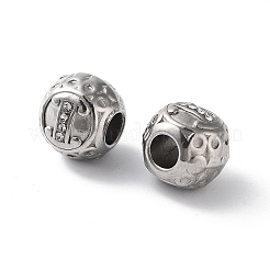 304 Stainless Steel Rhinestone European Beads&nbsp;STAS-A092-10I-P