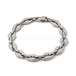304 Stainless Steel Rhombus Link Chain Bracelets for Women Men&nbsp;BJEW-F488-66P