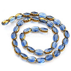 Electroplate Transparent Glass Beads Strands&nbsp;EGLA-G037-03A-HP04