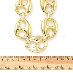 Acrylic Chunky Coffee Bean Link Chain Necklaces&nbsp;NJEW-D313-01B