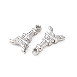 304ステンレスペンダント  エッフェル塔の魅力  ステンレス鋼色  17x11x3mm  穴：1.2mm&nbsp;STAS-K303-07A-P