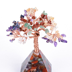 Natural Gemstone Chips and Gemstone pedestal Display Decorations&nbsp;G-S282-09