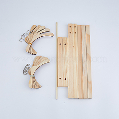 木製人形用洋服ラック（ハンガー付き）  ドールハウス家具アクセサリー用  小麦  300x183x300mm&nbsp;DIY-WH0496-59
