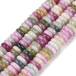 染色された天然水晶ビーズ連売り  ディスク  ヒシビーズ  ミックスカラー  6~6.5x1.5~2mm  穴：0.6~0.8mm  約173~180個/連  14.76~15.16インチ（37.5~38.5cm）&nbsp;G-Q606-105