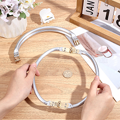 2Pcs 2 Styles Aluminum Purse Handle Frames&nbsp;PURS-BBC0001-11A