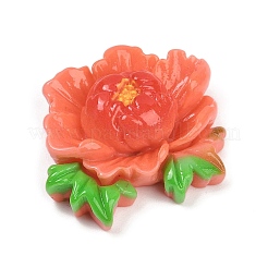 Opaque Resin Flowers Cabochons&nbsp;RESI-R463-02D
