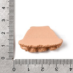 オペーク樹脂カボション  模造ニットウェア  混合図形  ライトサーモン  20~27.5x20.5~31.5x7.5~9.5mm&nbsp;RESI-C069-01B