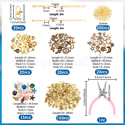 DIY Alloy Pendants & Brass Paperclip Chains Keychain & Bag Strap Making Kits&nbsp;DIY-PH0032-26