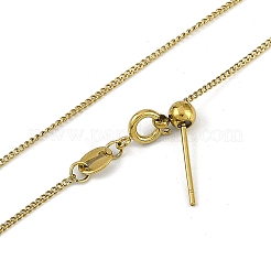 Ion Plating(IP) 304 Stainless Steel Curb Chain Necklaces&nbsp;LS-NJEW-H042-05G