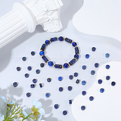 天然ラピスラズリビーズ1連  染め  ヒシビーズ  フラットラウンド/ディスク  6x3mm  穴：1mm  約119~131個/連  14.76~15.74インチ（37.5~40cm）&nbsp;G-PA0002-27