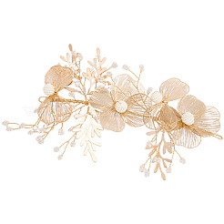 Alloy with Plastic Pearl Ornament Accessories&nbsp;FIND-WH20030-11B-G