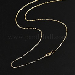 1.4mm Rack Plating Brass Cable Chain Necklaces for Women Men&nbsp;MAK-L044-23G