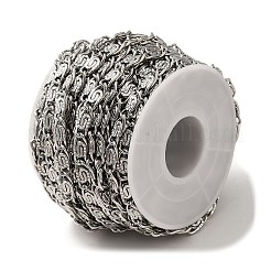 304ステンレススチールルマキナチェーン  溶接されていない  スプールで  ステンレス鋼色  11x5x1.7mm&nbsp;CHS-C013-02C-P