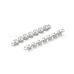 SHEGRACE Brass Pave Clear Cubic Zirconia Connector Charms&nbsp;XGRQ3P971-639P