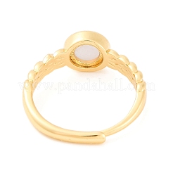 Round Natural Blue Lace Agate Adjustable Rings&nbsp;LS-RJEW-Q817-03G-03